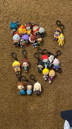 Anime keychains (NEGOTIABLE PRICE FOR WHOLE SET)