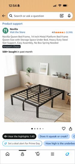 Queen Metal Bed Frame - NEED GONE ASAP