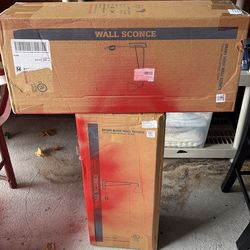 2 Wall Scones WORLD MARKET Black New In Box