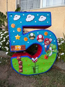Spider mario bros number five pinata numero cinco