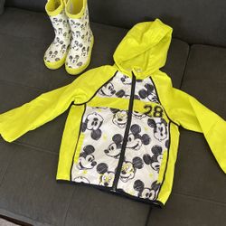 Rain Boots And Jacket 4T
