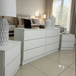 Dresser With NIGHTSTANDS ASSEMBLED NEW BEDROOM FURNITURE SET // GAVETERO NUEVO Y MESAS COMODA 