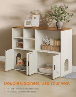 Litter Box Enclosure for 2 Cats