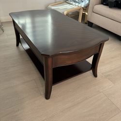 Wood Coffee Table Lift Top Adjustable 