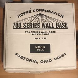 NEW Roppe Corporation, 700 Series Wall Base- 120" Long, 4" Charcoal Made in USABILITY 