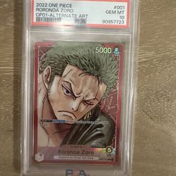 Roronoa Zoro (001) (Parallel) OP01-001 Romance Dawn Foil English PSA 10