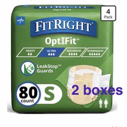 Fit Right Adult Diapers/disposable Underwear. 2 cases. Small. 160 Ct Total. Russell/Boulder Area