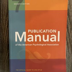 Publication Manual Of The APA