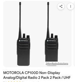 Set Of 2 Motorola CP100D TWO WAY RADIOS With Microphone