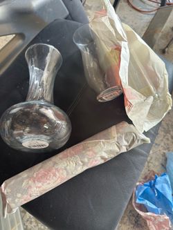 6 new glass vases