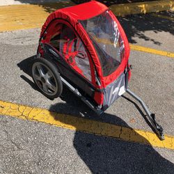 Bike Trailer for Toddlers, Kids, Single and Double Seat, 2-in-1 Canopy