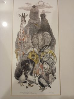 Oliver Grimley “Job and His Friends” Signed Limited Edition 105/750 – Framed