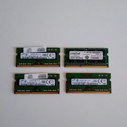 For laptops 3 modules DDR 3 memory  4 giga each module!
Only 10 dollars each.
Incredible deal!!