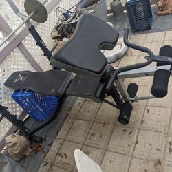 Body Vision 620 Weight Bench/Leg Lift/Curl Bar With Weights And Weight Bar