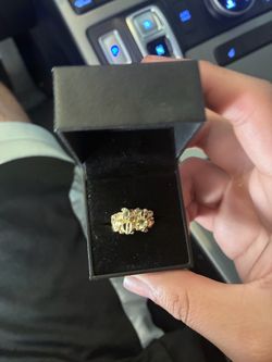 Gold nugget ring new