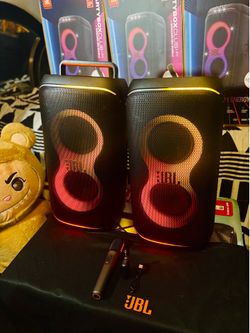 JBL Partybox Club Live Portable Bluetooth Wireless Party Speaker - LED Lights, Wireless Microphone, Bass Boost