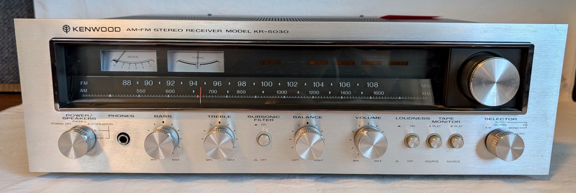 Vintage Kenwood KR-5030 Stereo Receiver AM/FM Tuner Amplifier