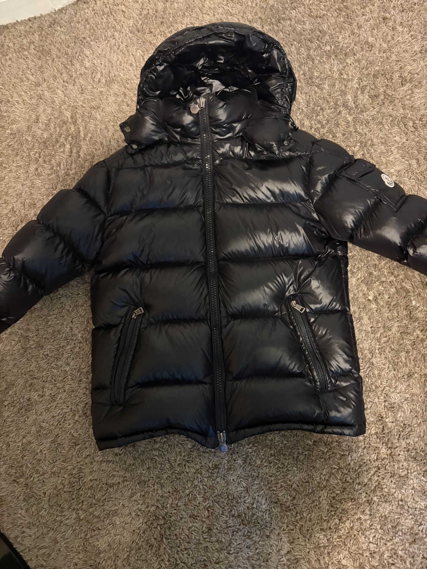 Black Moncler Maya Puffer Coat (WORKING NFC)