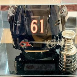 380$ Rick Nash Autographed Helmet 2004-05 With Custom Case 2015 All Star Puck