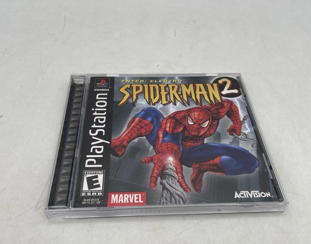 Spider-Man 2 Enter Electro PS1 Sony PlayStation 1 Complete CIB Tested