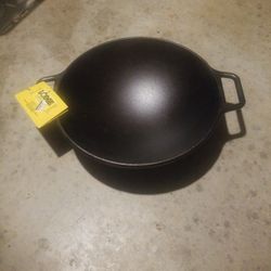 14 In Cast Iron Wok