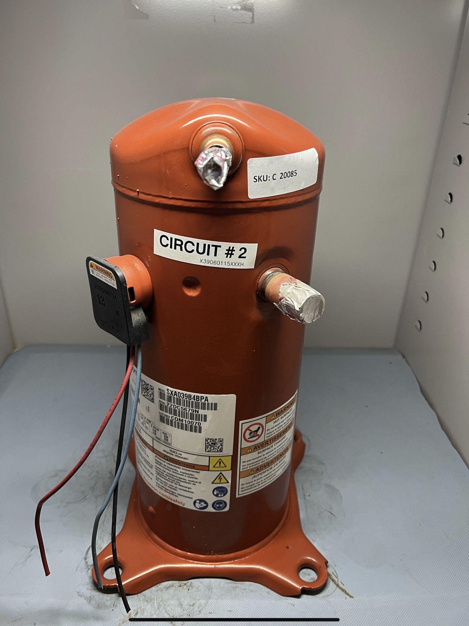 20085 Alliance Compressor SXA039B4BPA/COM10070 380-420/460 3 410A