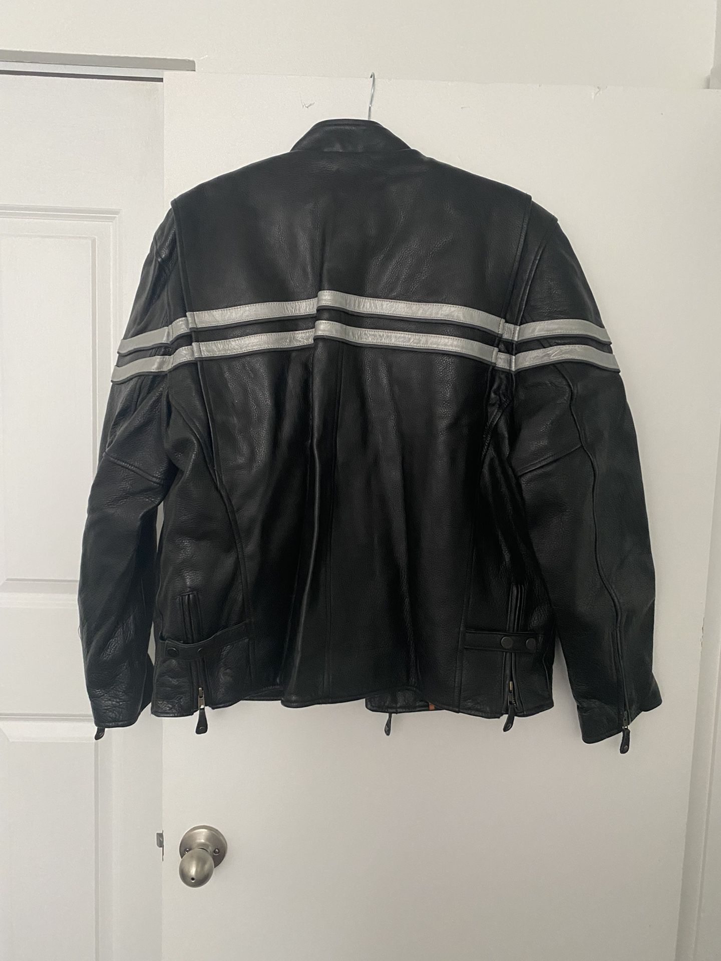 Leather Black/gray Heavy Jacket 