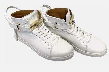 Buscemi Mens Sneakers 100mm Tassle Leather Size 10 1007SP14-White