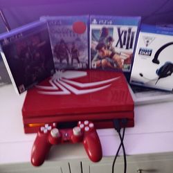 PS4 Pro Spiderman Edition Plus New Headphones And 3 New Games  Only 250 Or Trade For Arcade Up