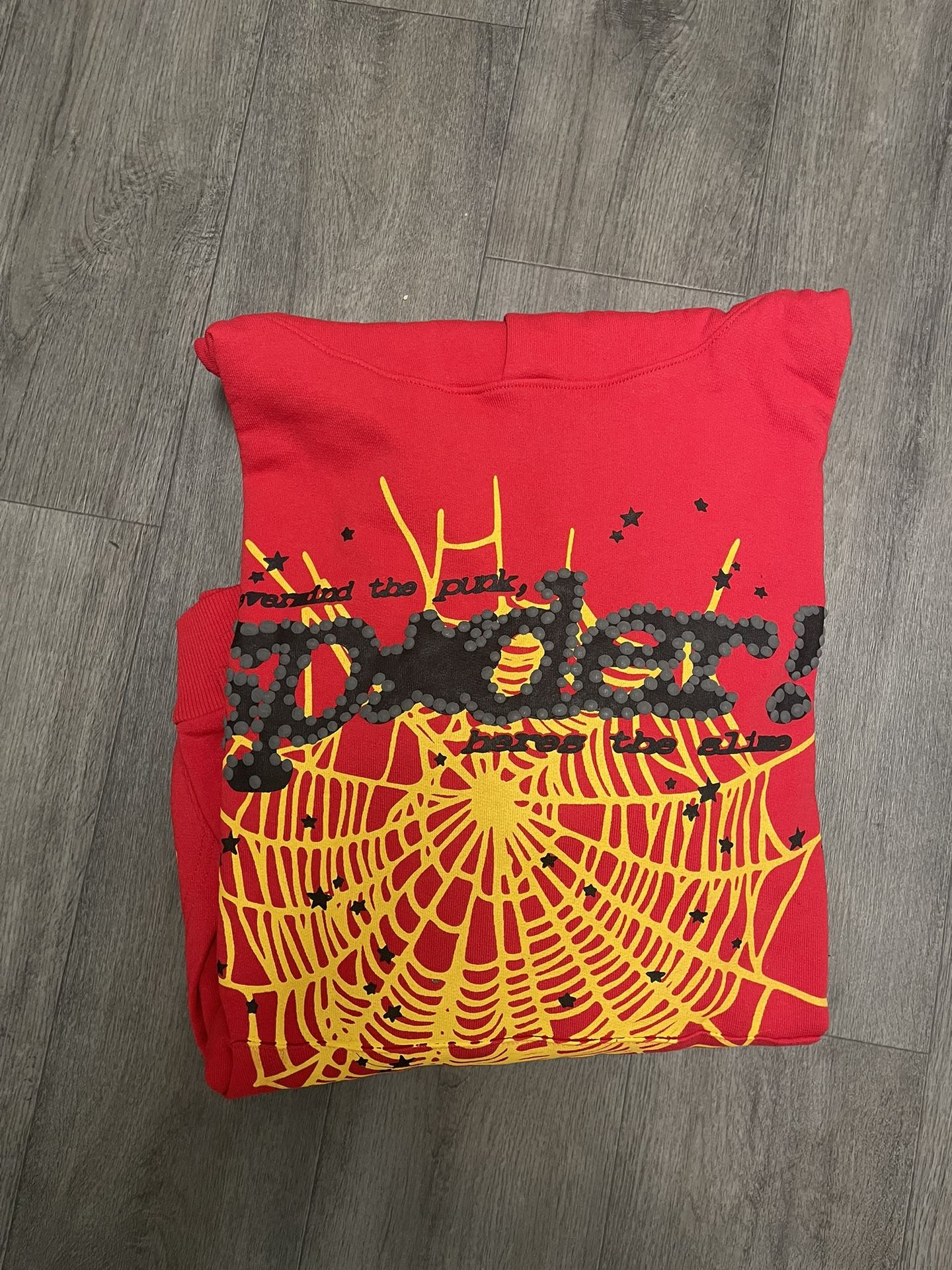 Red n orange spider hoodie 