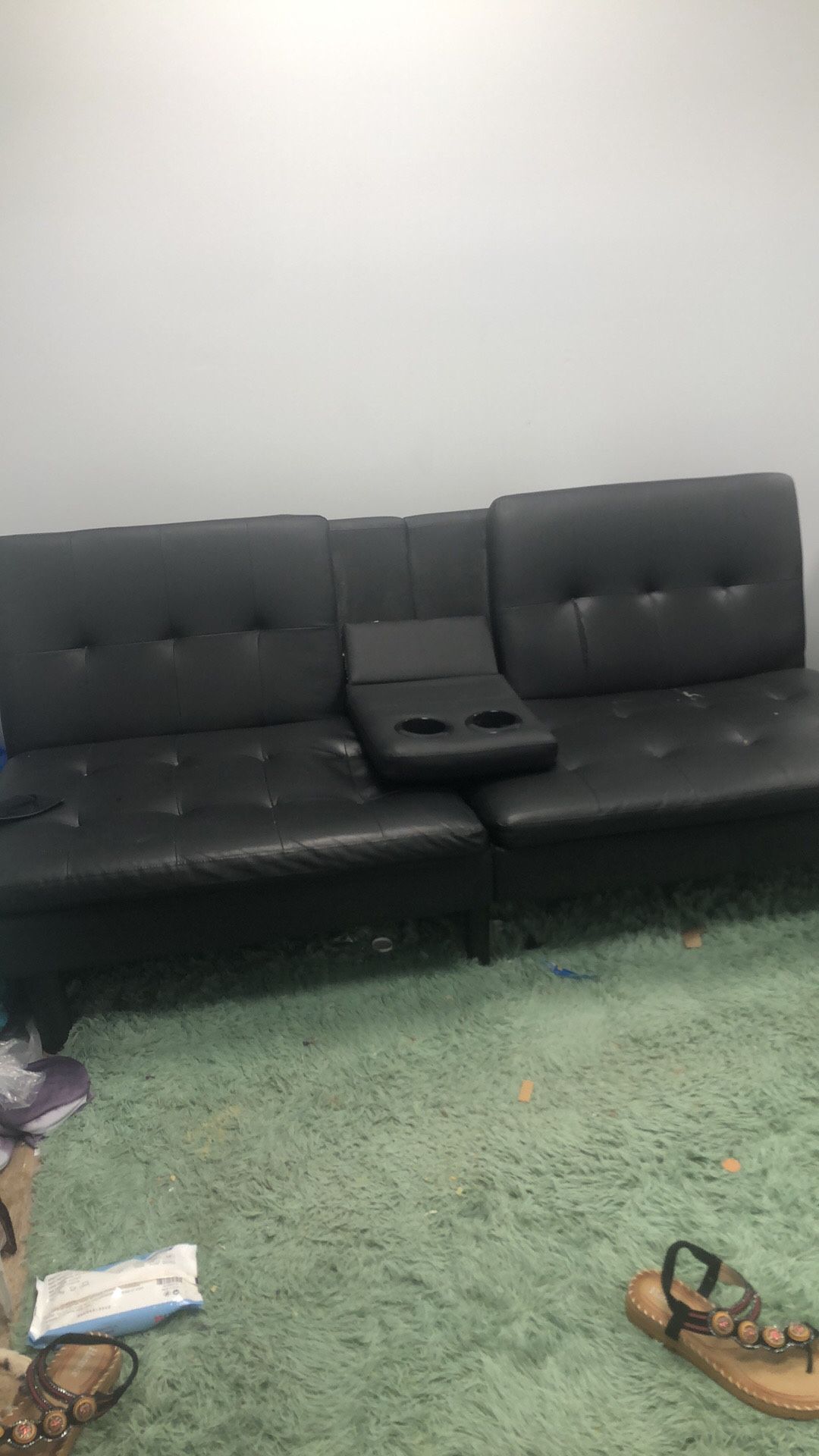 Two full leather futons $125