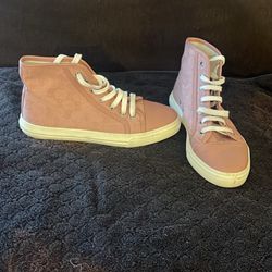 Pink High Top Gucci Shoes
