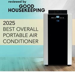 Portable Ac - 9,500 BTU Portable Air Conditioner Cools 500 Sq. Ft. with Dehumidifier, Remote, and Filter in Blackberry Hi
