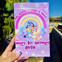 Bluey Custom Chip Bags / Party Favors
