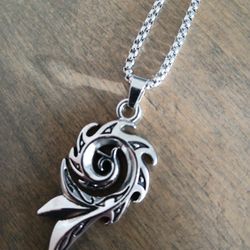 Phoenix Rising Pendant and Chain Necklace
