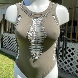Handmade Braided Bodysuit- XL/2XL