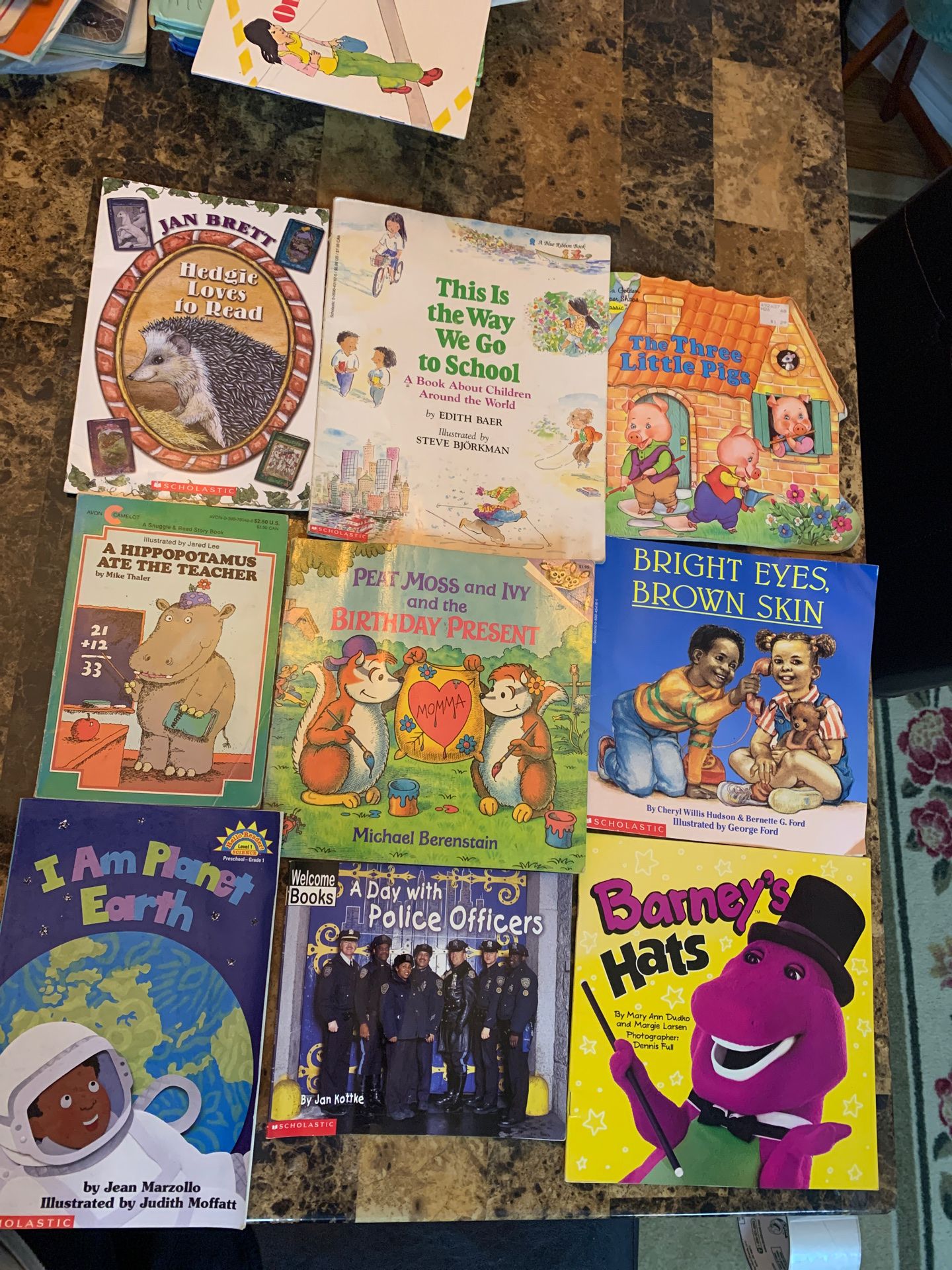 9 children books grade pre-K-1st Scholastics