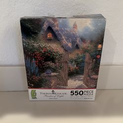 Thomas Kinkade Painter of Light 550 pc puzzle 20”x20”
