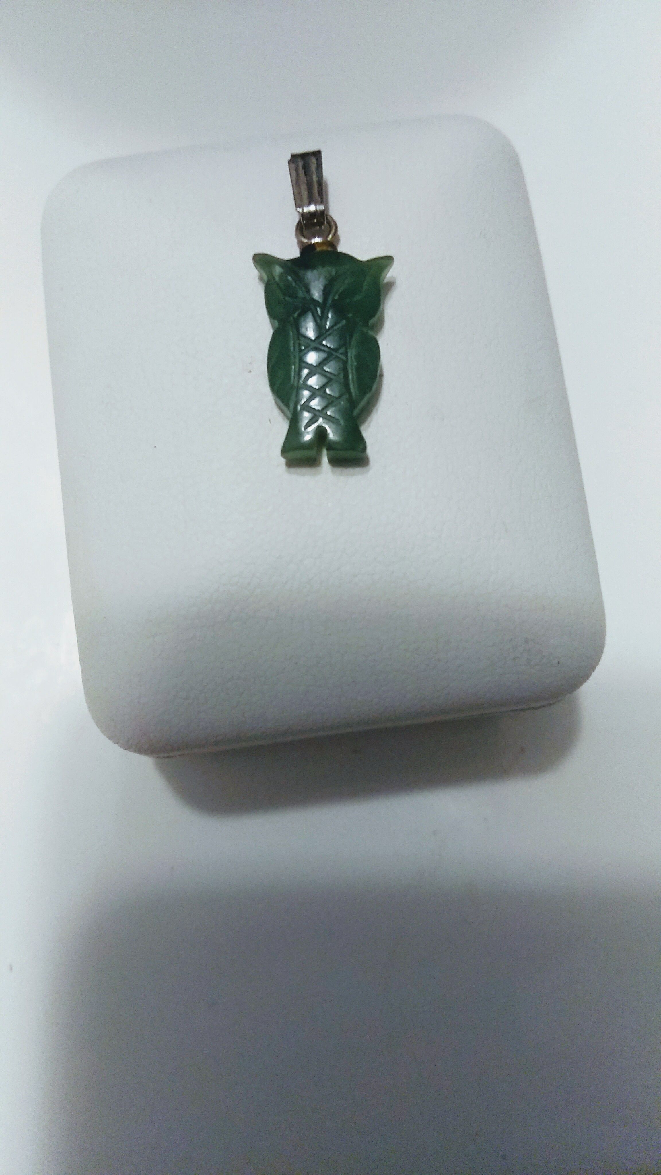 Jade owl pendant