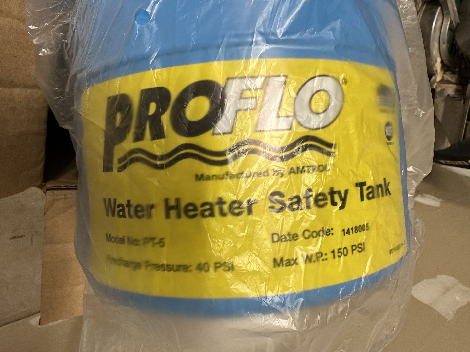 NIB - Proflo PT-5 Water Heater Safety Tank - Blue for Sale in Ruston, WA -  OfferUp