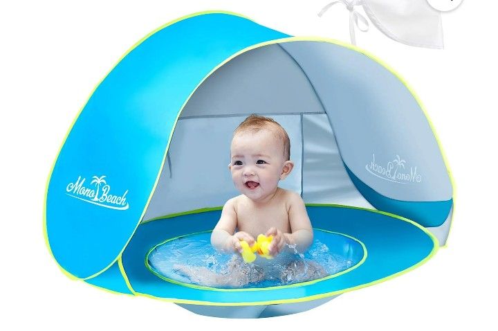  Baby Beach Tent with Sun Hat Pop Up Portable 