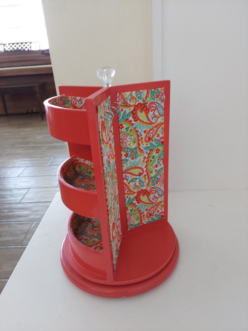 Coral Jewelry Caddy and Frame 