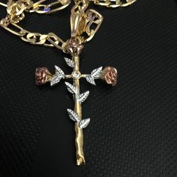 Rose Cross With Chain