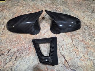 BMW F80 F82 M3 M4 M2 OEM CARBON FIBER MIRROR CAPS AND SHIFTER FOR F80 F82  M3 M4 M2 M PERFORMNACE