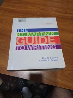 Thr St. Martin's Guide To Writing