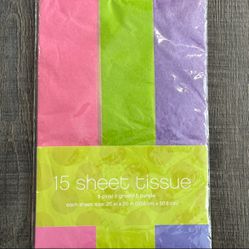 New 15-Sheet Pack of Wrapping Tissue
