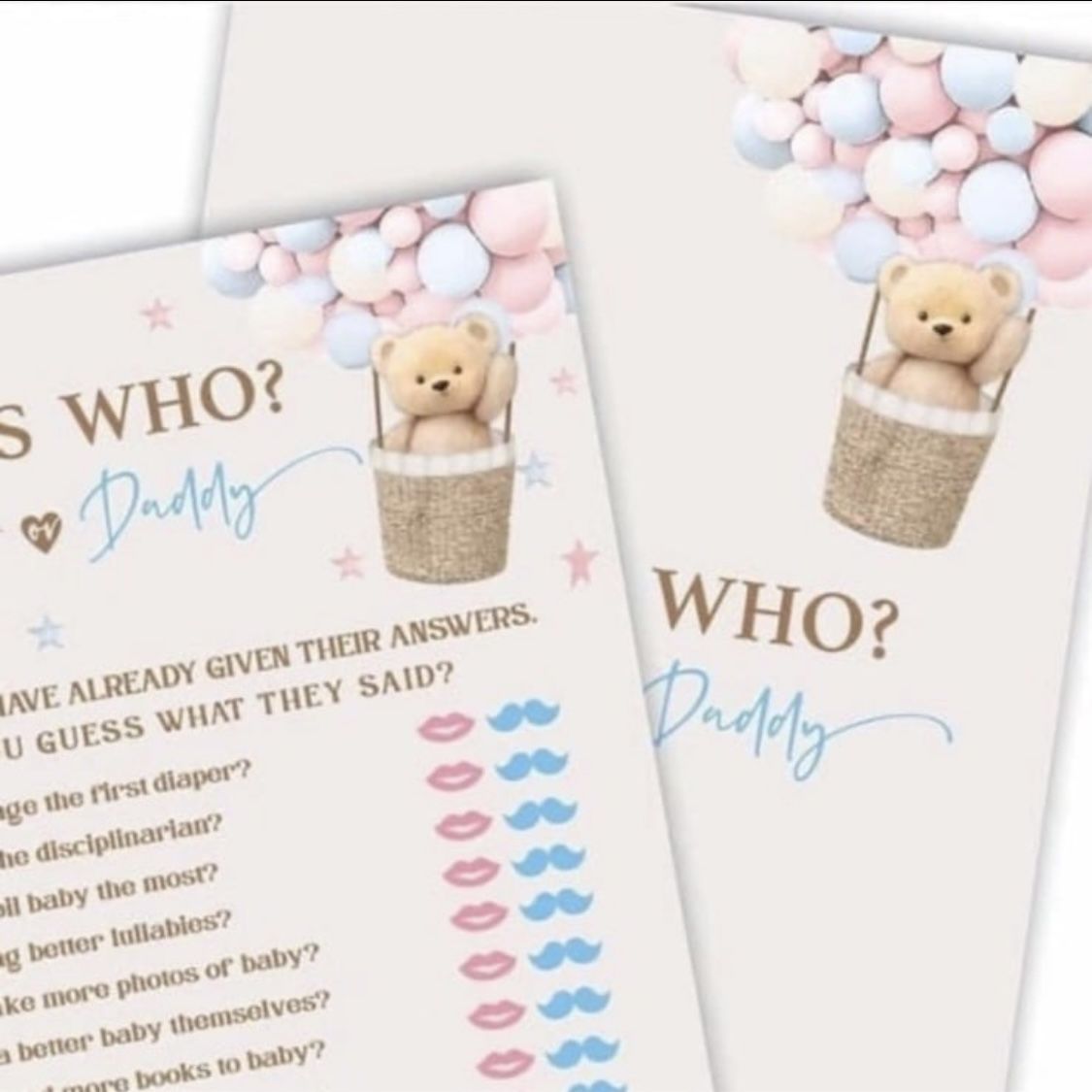 Baby Shower Game Gender Reveal