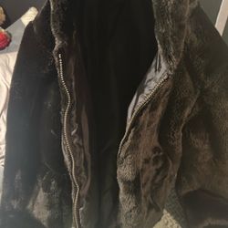Fur Dark Brown Jacket 