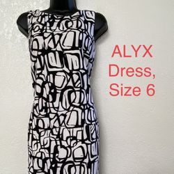 ALYX Dress, Black & White Dress, Size 6