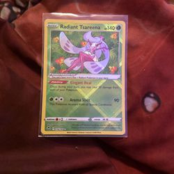 Radiant Tsareena Pokemon Card